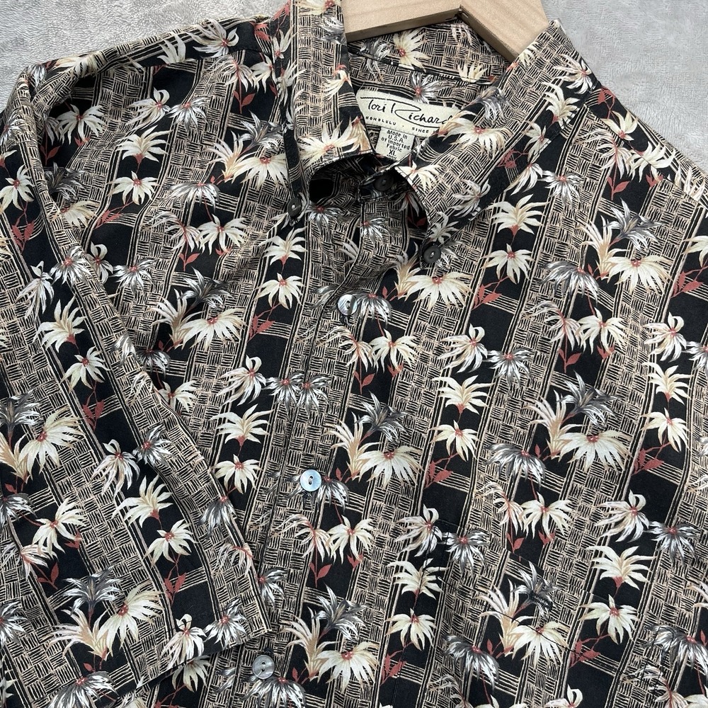 Tori Richard Hawaiian Shirt Mens Button Down Sz‎ XL Cotton Lightweight USA